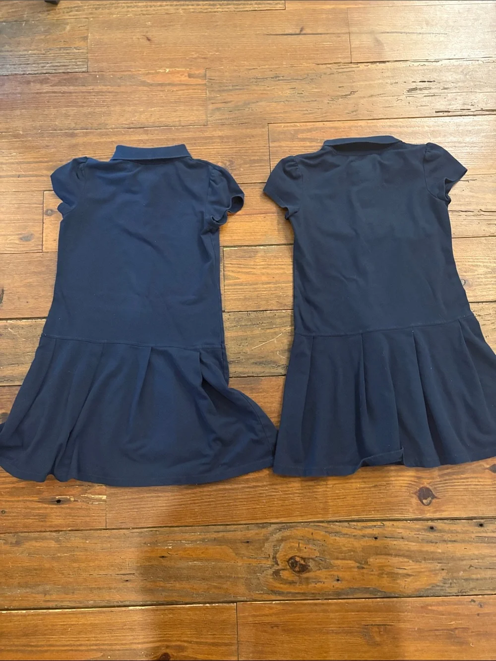 Cat & Jack Navy Polo School Uniform Dress with Pleated Skirt set of 2